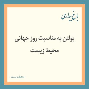 Read more about the article بولتن به مناسبت روز جهانی محیط زیست