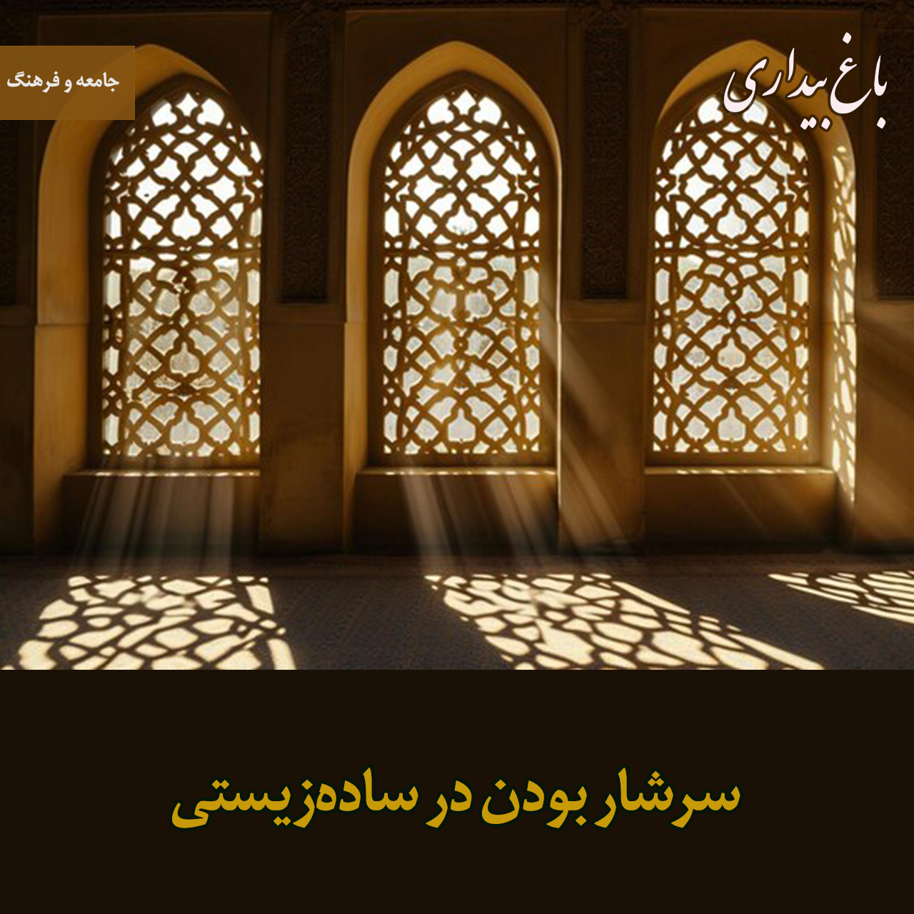 سرشار بودن در ساده‌زیستی